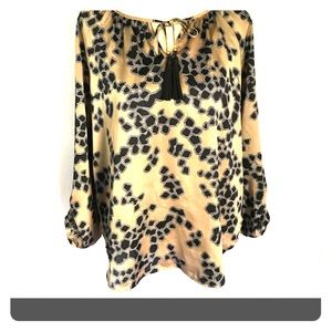Dana Buchman Printed Silk Blouse/Tunic Size L